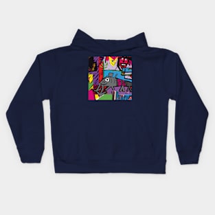 Rdomrg - The Earth Plowing Fish (Abstract Art) Kids Hoodie